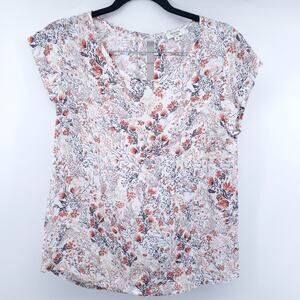 Marina Luna Womens Heritage Cottage Floral Print 100% Rayon Lightweight Blouse M